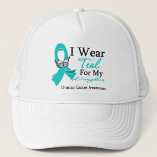 Casquette Je Porte Turquoise Ruban Fille Cancer Ovarien