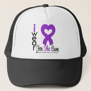 Casquette Je porte un ruban violet pour la guérison du léiom