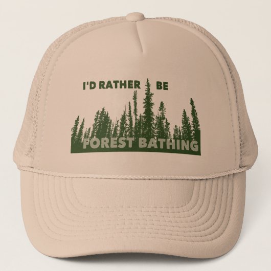 Casquette Je Préférerais Être Baignade Dans La Forêt (Devant)