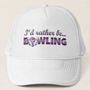 Casquette Je préférerais être BOWLING (violet)