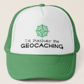 Casquette Je préférerais être Geocaching Compass FTF échange (Devant)
