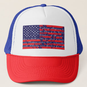 Casquette Je promets Allegiance in the USA Flag