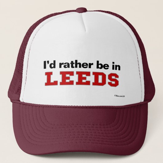 Casquette Je serais plutôt à Leeds (Devant)