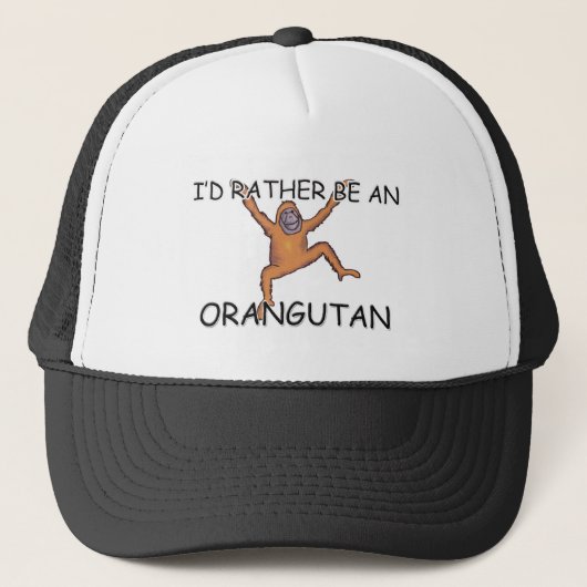 Casquette Je serais plutôt un orang-outan (Devant)
