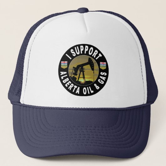 Casquette Je soutiens le pétrole et le gaz de l'Alberta (Devant)