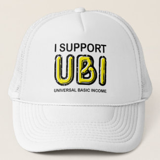 Casquette Je soutiens le RBI Universal Basic Income Neon Lig