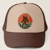 Casquette Je Suis Allé Basse Pêche Avec Sasquatch - Retro (Devant)