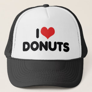 Casquette Je suis amoureux des donuts en forme de cœur - Nou