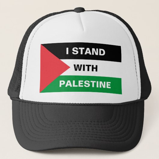 Casquette Je suis debout avec le texte Palestine drapeau cou (Devant)