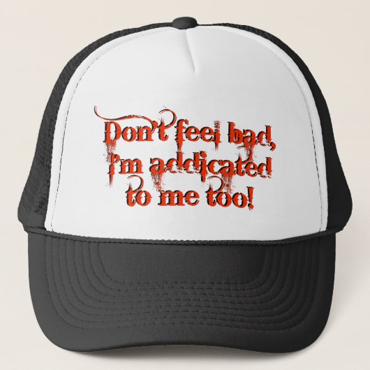 Casquette Je suis dépendant à la conception imitation de (Devant)