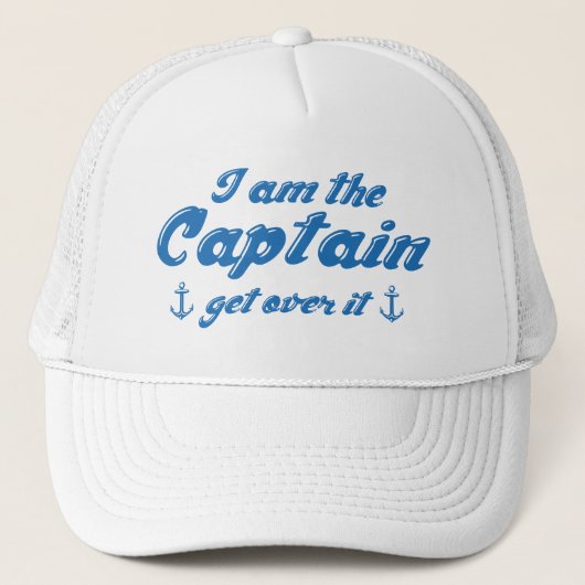 Casquette Je suis le Capitaine de l'enfer de café (Devant)