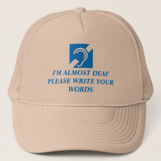 Casquette Je suis PRESQUE SOURD ÉCRIS SVP VOS MOTS