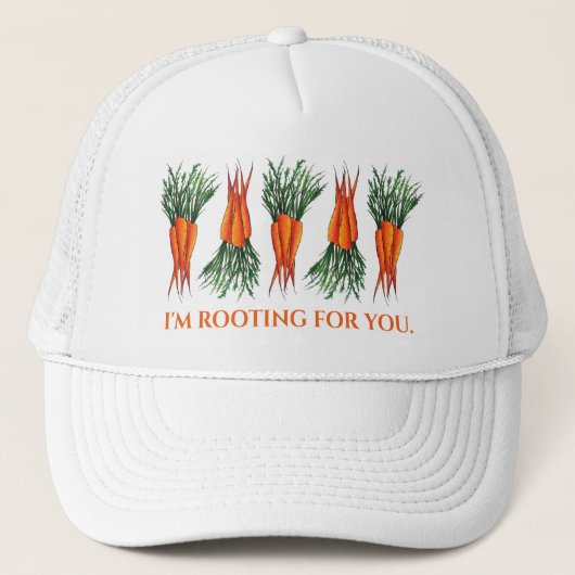 Casquette Je suis Rooting for You Bunch Carrots Funny Garden (Devant)