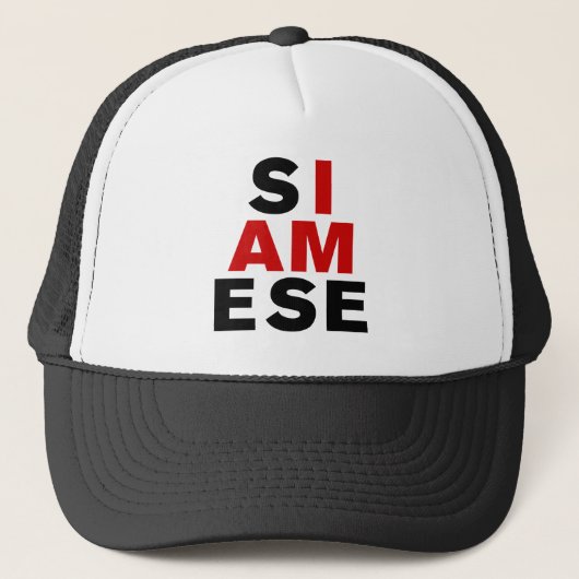 CASQUETTE JE SUIS SIAMESE (Devant)