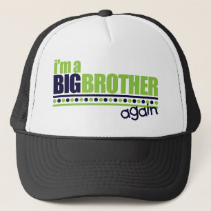 Casquette Je suis T-shirt bleu/vert de frère encore