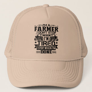 Casquette je suis un agriculteur que je ne m'arrête pas quan