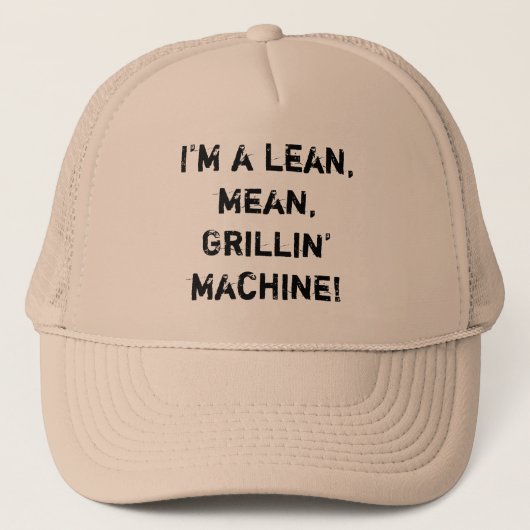 Casquette Je suis un maigre, moyen, machine de Grillin' ! (Devant)