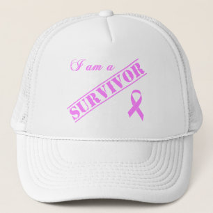 Casquette Je suis un survivant - Cancer du sein Ruban rose