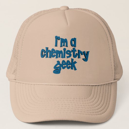 Casquette Je suis UN TEXTE de GEEK de CHIMIE (Devant)
