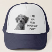 Casquette Je suis VIP : Très important Chien, chien mignon (Devant)
