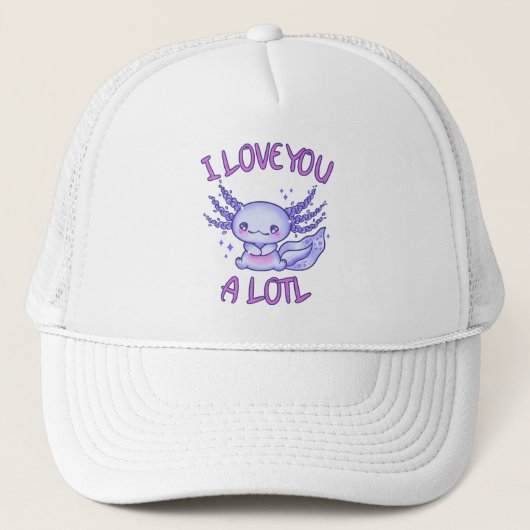 Casquette Je t'aime beaucoup Axolotl (Devant)