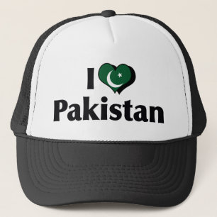 Casquette Je T'aime Drapeau du Pakistan