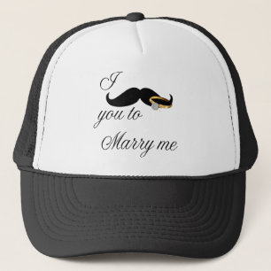 Casquette Je te moustache - pour m'épouser