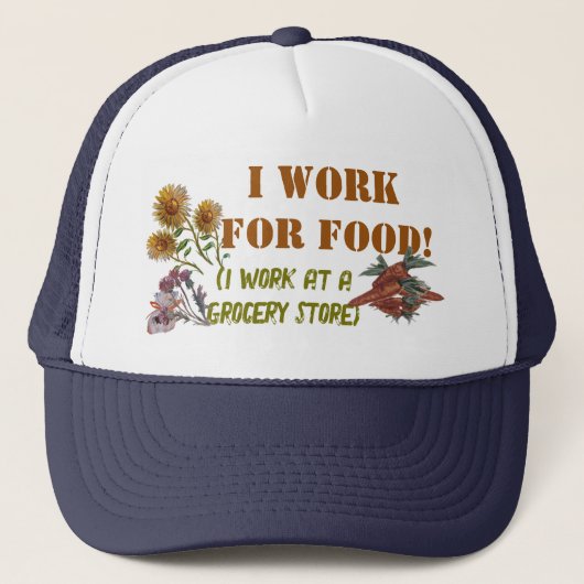 Casquette JE TRAVAILLE POUR L'ALIMENTATION (Je travaille dan (Devant)