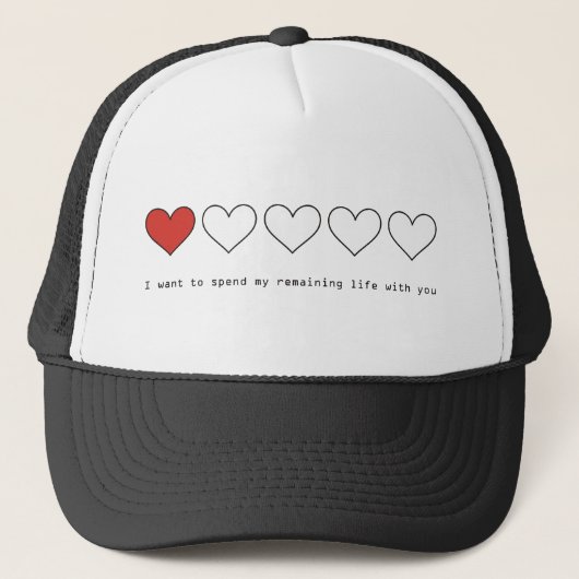Casquette Je veux passer le reste de ma vie avec toi (Devant)