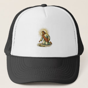 Casquette Jésus a laissé tomber de l'avocat frais tranché au