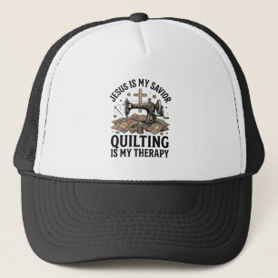 Casquette Jésus est mon Sauveur le Quilting est ma Thérapie