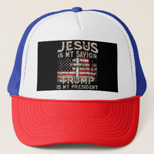 Casquette Jésus Est Mon Sauveur Trump Est Mon Président Amér