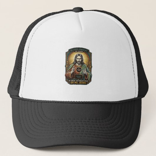 Casquette Jésus Fond noir Couverture de webcam oubliée Virtu (Devant)