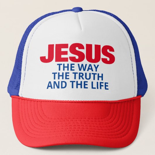 CASQUETTE JÉSUS LE CHEMIN LA VÉRITÉ ET LA VIE TRUCKER HAT (Devant)