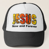 Casquette Jésus maintenant et pour toujours conception (Devant)