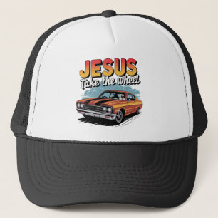 Casquette Jésus prend la voiture Vintage de roue