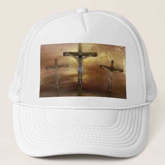 CASQUETTE JÉSUS SUR LA CROIX (Devant)