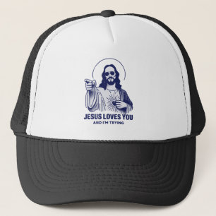 Casquette Jésus t'aime et j'essaie