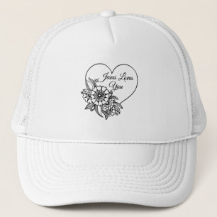 Casquette Jésus vous aime Citation de la Bible chrétienne