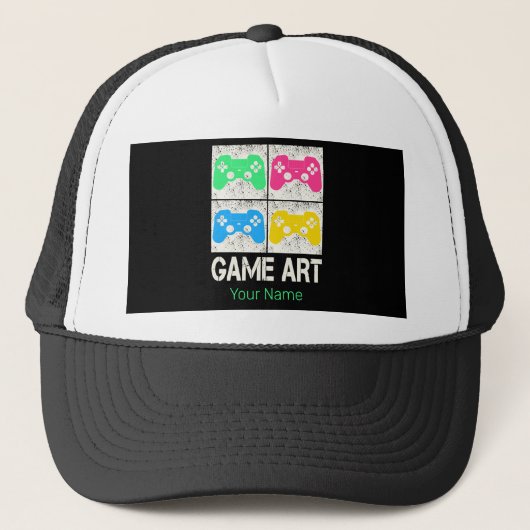 Casquette Jeu Art Vintage Gamepad Retro Contrôleur Gamepad (Devant)