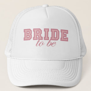 Casquette Jeune mariée à être bloc rose