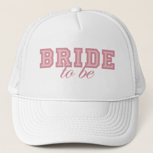 Casquette Jeune mariée à être bloc rose (Devant)