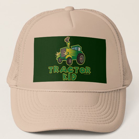 Casquette Jeune Tracteur vert (Devant)