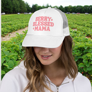 Casquette Joli Anniversaire Maman Rose Fraise Félicité