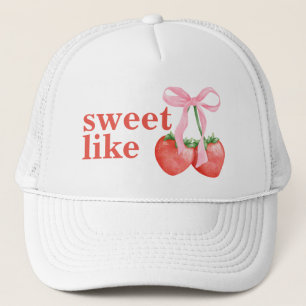 Casquette Joli Camping aux Fraises à l'Aquarelle