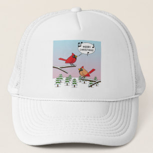 Casquette Joli Cardinal Rouge chanter Joyeux Noël