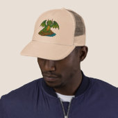 Casquette Joli dragon vert (En situation)
