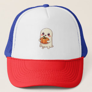 Casquette Joli fantôme avec citrouille � Drôle d'Halloween