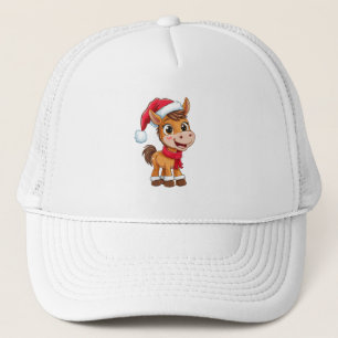 Casquette Joli Poney de Dessin Animé avec Chapeau et Écharpe