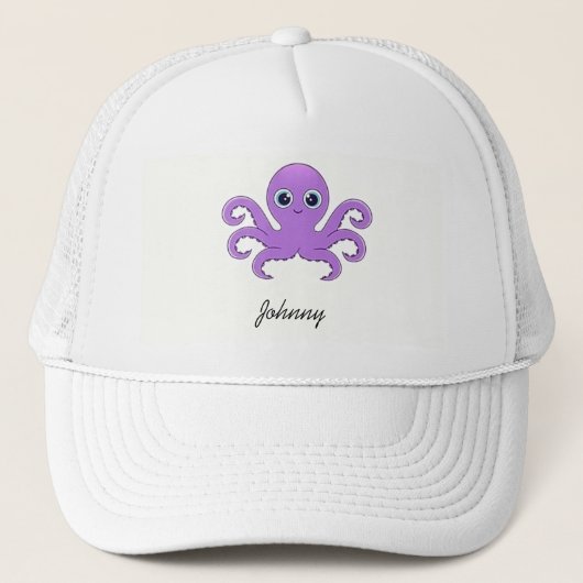 Casquette Joli poulpe violet vert (Devant)
